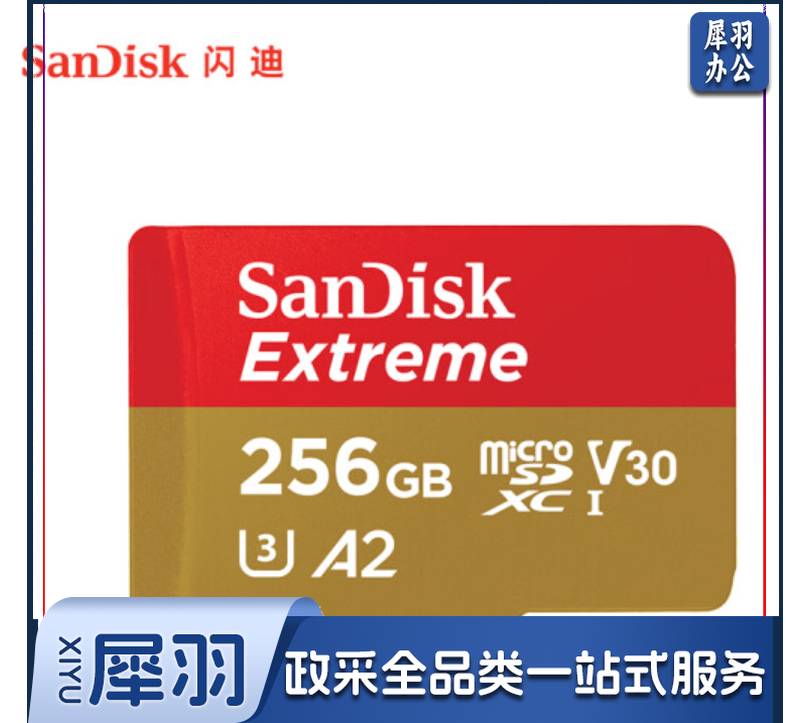 闪迪 SQXNE存储TF卡 256G 160M 4K A2