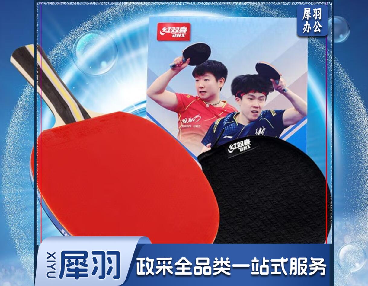 红双喜(DHS)乒乓球拍R3006三星级乒乓球拍单拍直拍双面反胶