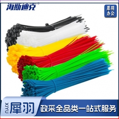 海斯迪克 HKL-346 彩色扎带 自锁式尼龙扎带线缆理线束线捆扎绑带 4*250mm(100条)