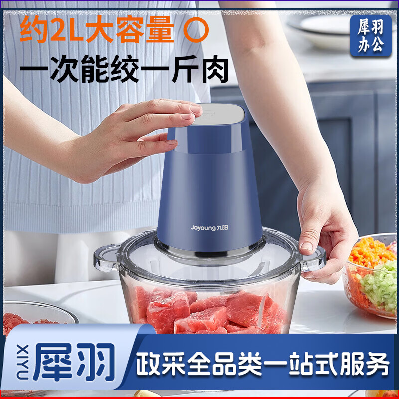 九阳绞肉机多功能约2L升大容量家用玻璃内胆电动料理机搅拌切菜绞肉馅S18-LA360