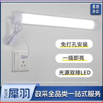 姿灯（ZIDENG）直插式led日光灯管长条家用卧室厨房吸顶床头插座寝室壁灯照明灯 免安装【60CM】1.5米线头】