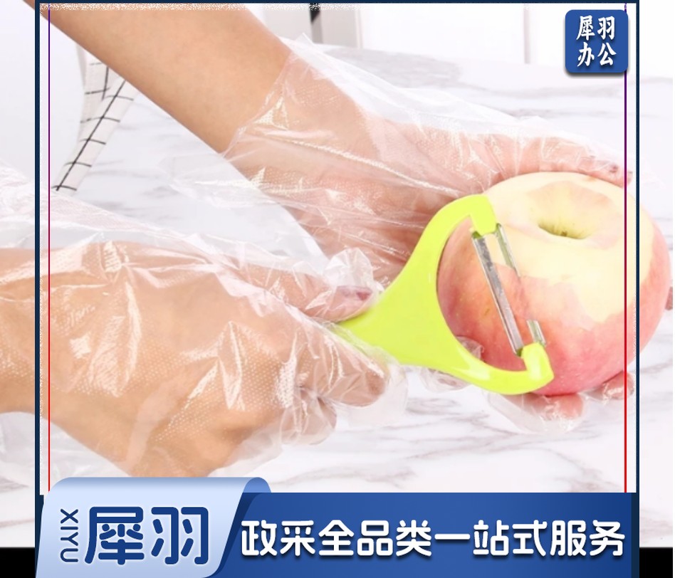 一次性手套食品手套加厚防漏塑料PE手套0369-85
