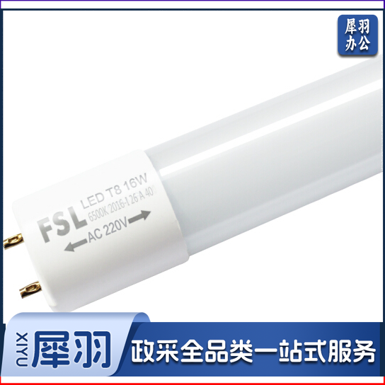 佛山 灯管T8 LED双端长1.2米 16W日光色 6500K 白光