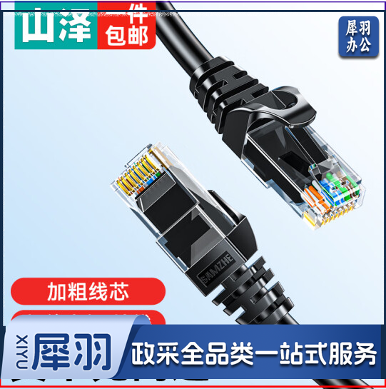 山泽（SAMZHE）六类网线 10米 CAT6类千兆网络连接线工程家用电脑笔记本路由器宽带监控电脑网络8芯双绞成品跳线
