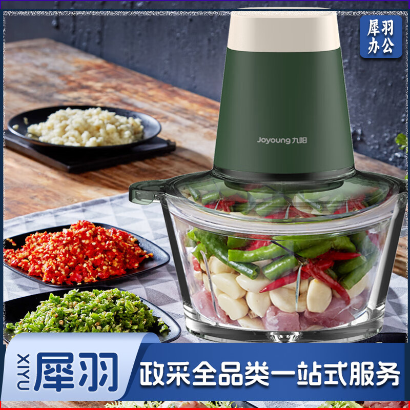 九阳 绞肉机家用电动多功能料理机搅拌切菜绞馅不锈钢双层刀S18-LA666(线下同款）