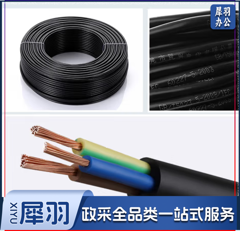 铜护套线 RVV2*1.5 100m/盘 (盘)