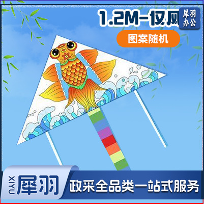 手绘风筝手工diy材料包绘画涂鸦儿童卡通玩具春季户外出游活动（填色风筝【1.2m】-仅风筝）