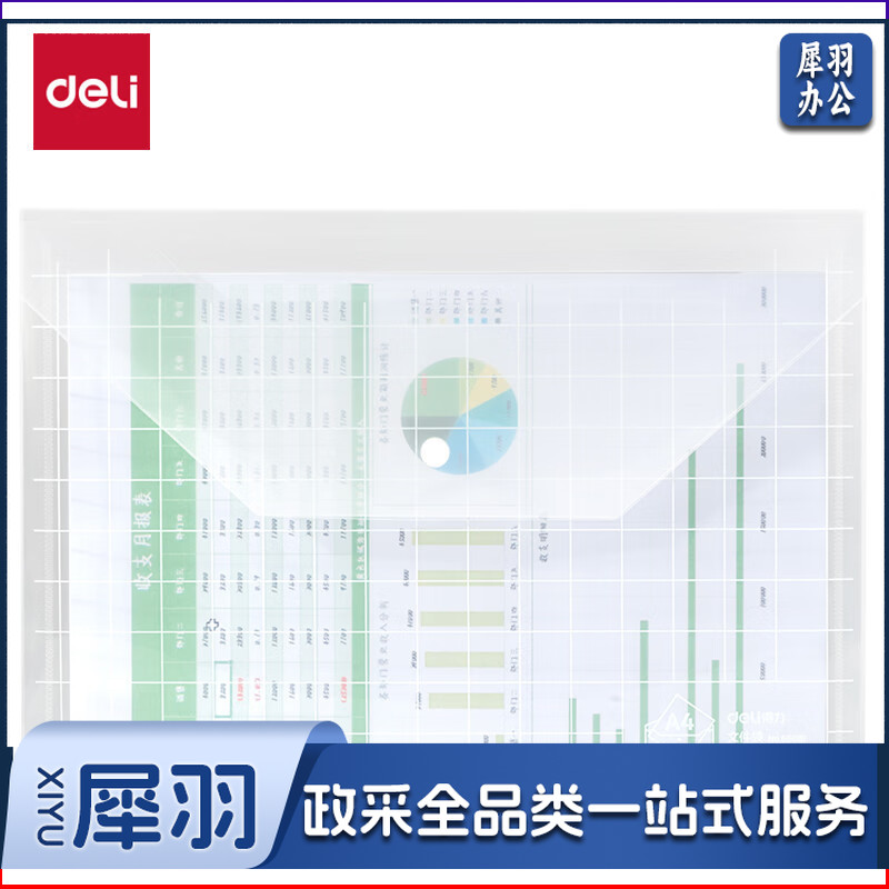 得力5501文件袋(透明)(只)