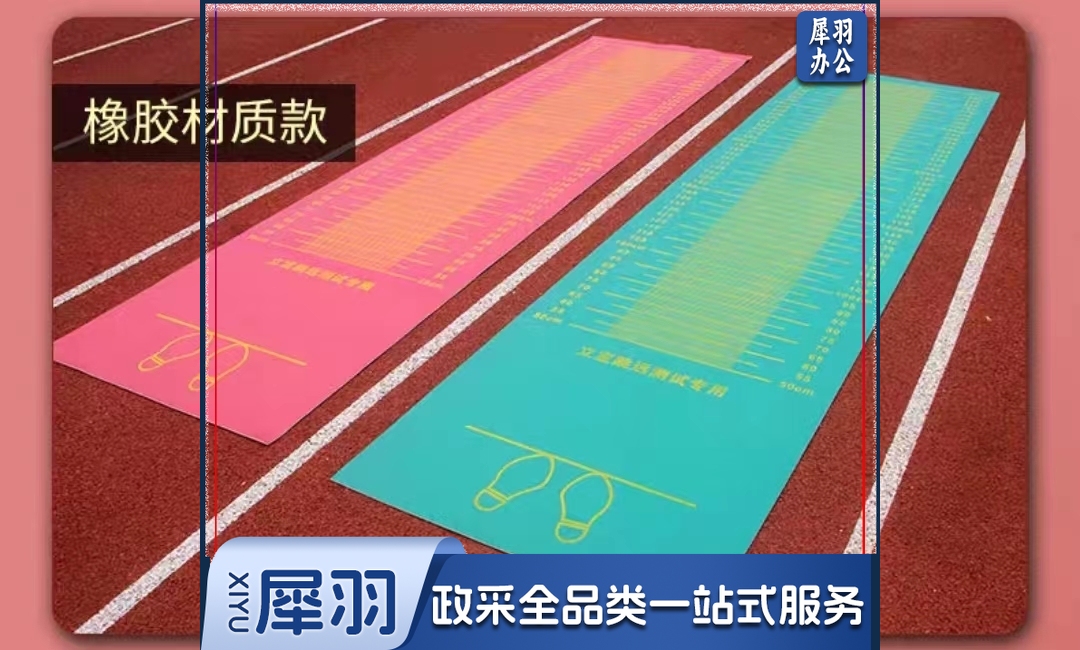 立定跳远垫 测试专用垫体育用品垫 成人3.5米橡胶垫 颜色随机