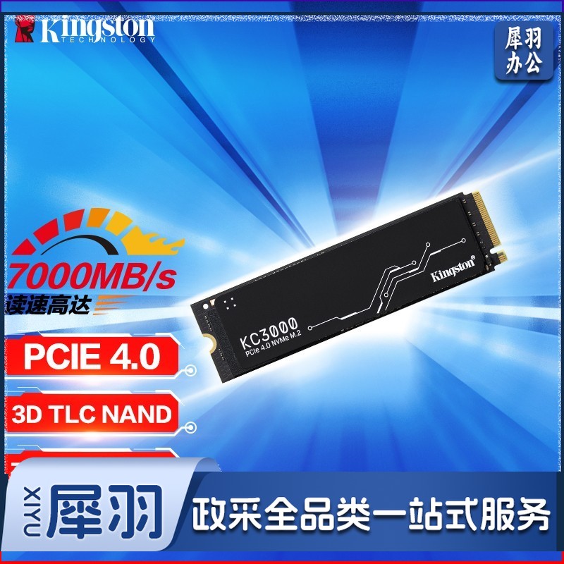  金士顿(Kingston) 512GB SSD固态硬盘 M.2接口(NVMe协议 PCIe 4.0×4) KC3000系列