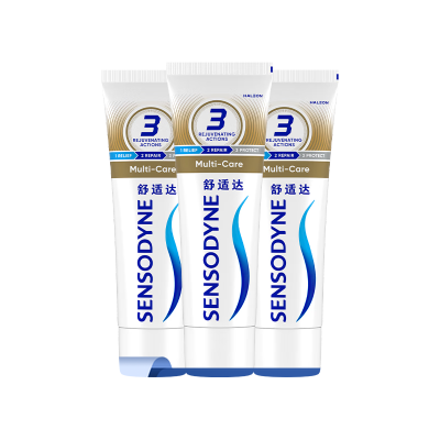 舒适达多效护理抗敏感牙膏套装300g（100g*3+旅行装30g*1或牙刷*1）