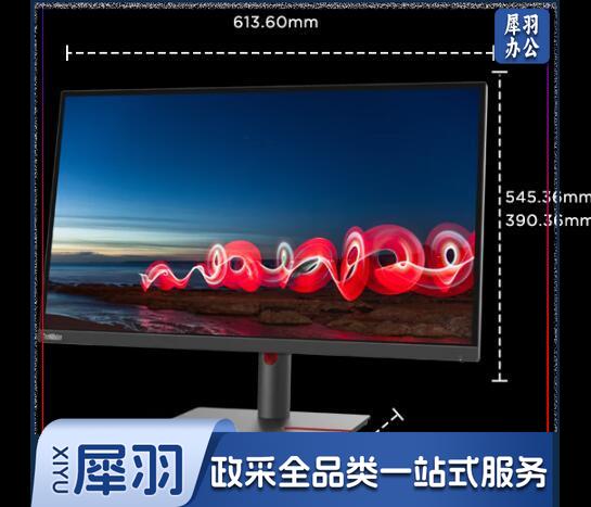 联想（ThinkVision）23.8英寸T24i  IPS屏 升降旋转 广色域 纤薄窄边框 可壁挂