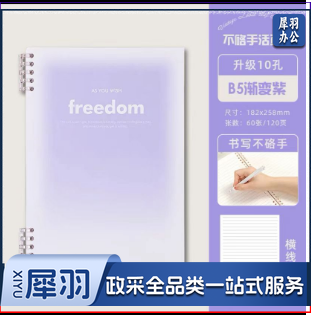 渐变活页本可拆卸线圈本B5 60页