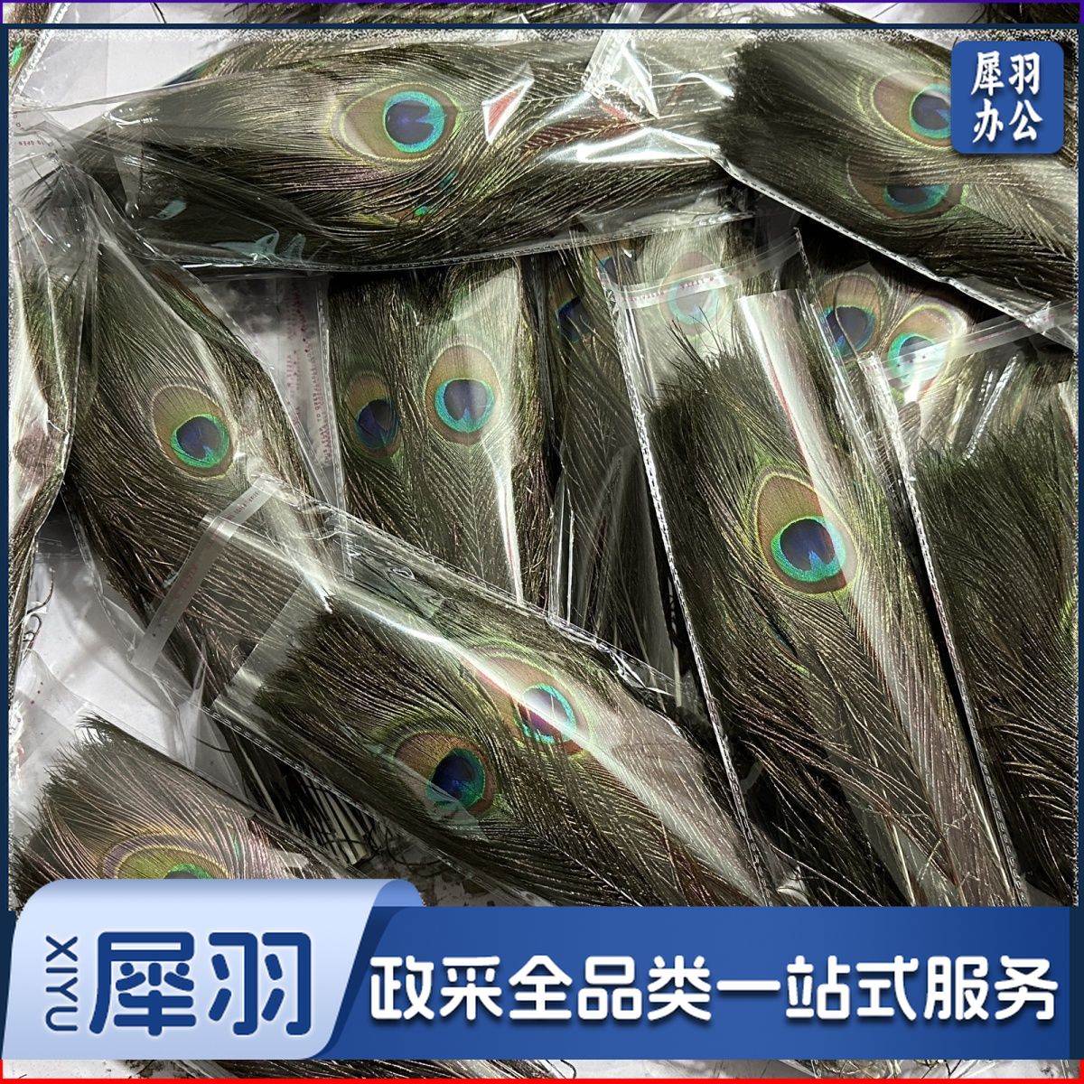 厂家供应25-130厘米孔雀毛大眼睛羽毛插花瓶花耳环饰品孔雀羽毛扇（60-70cm）