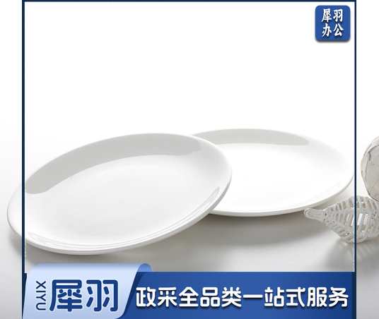 陶瓷餐具白瓷盘子(10英寸)