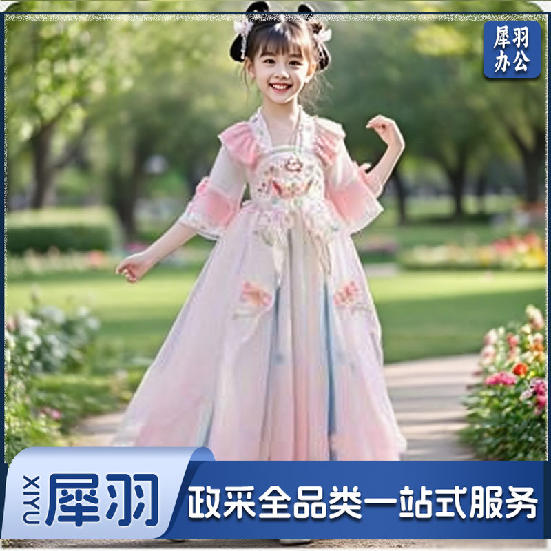 汉服夏季连衣裙女孩国风夏装（110码）