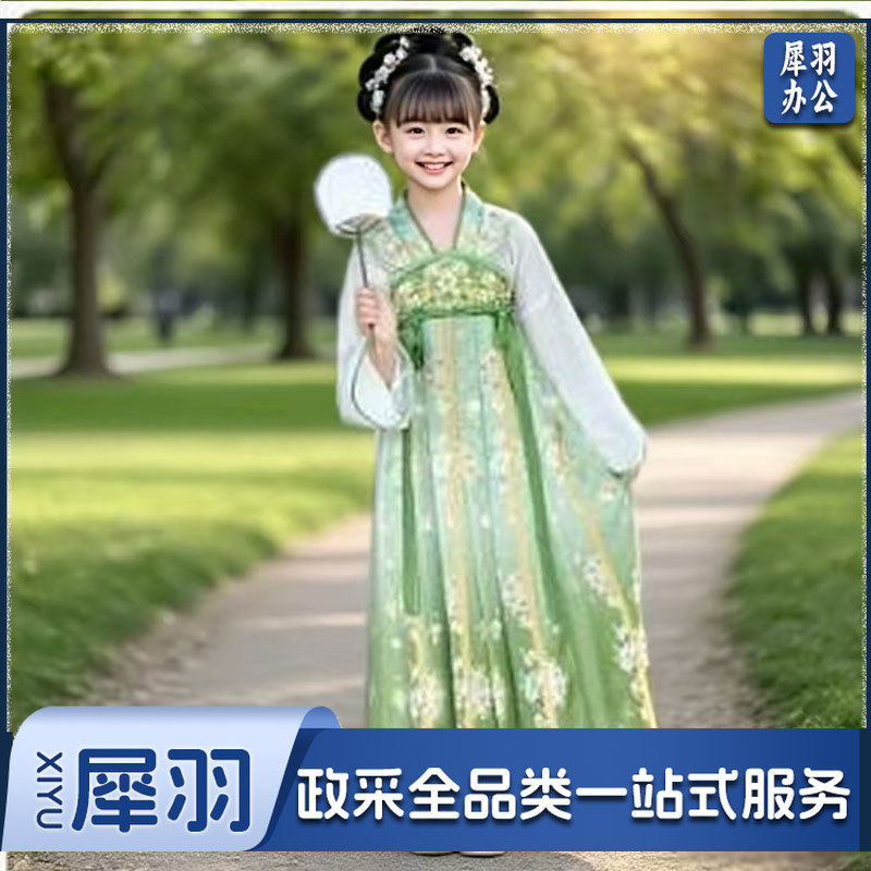 汉服夏季连衣裙女孩国风夏装（150码）