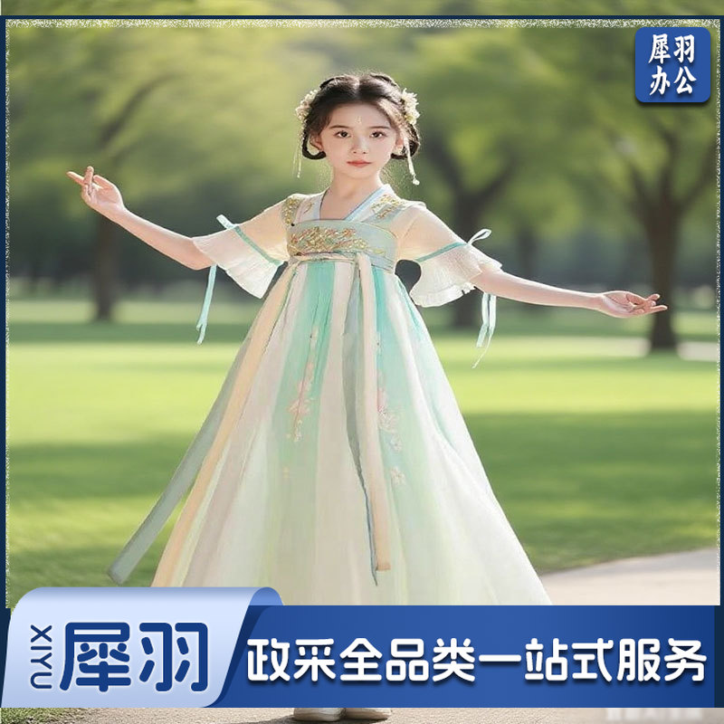 汉服女童春夏款公主裙古风连衣裙（130码）