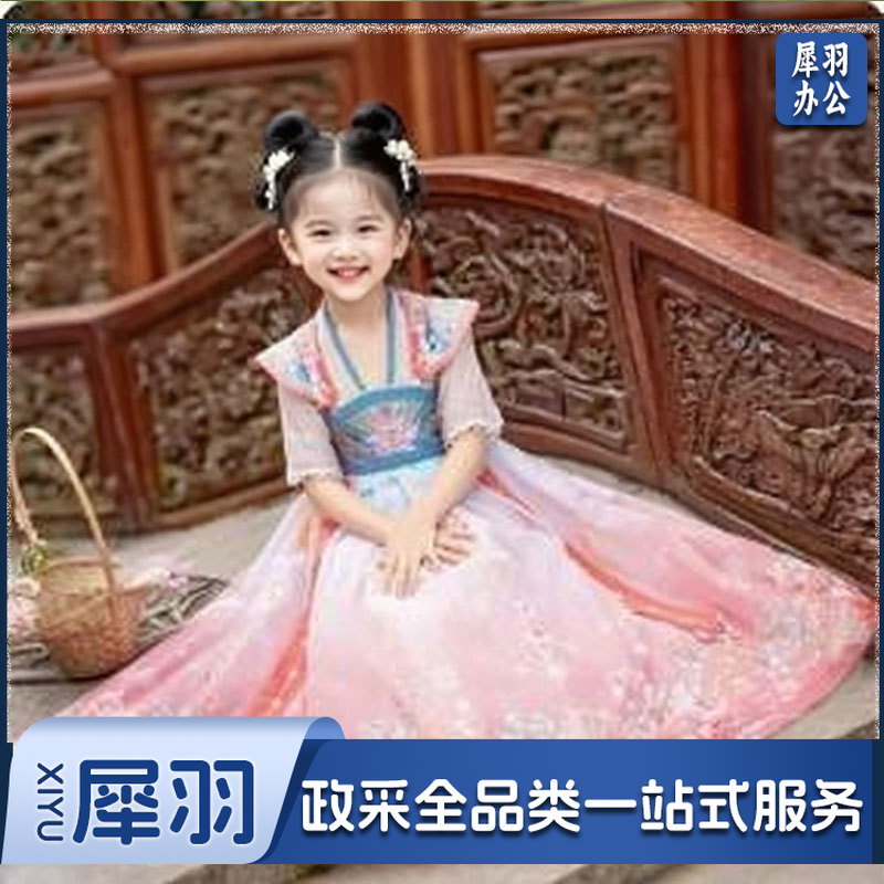 汉服夏季连衣裙女孩国风夏装（110码）