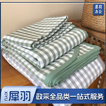 纯棉老粗布凉席 绿格 1.5*2.4m