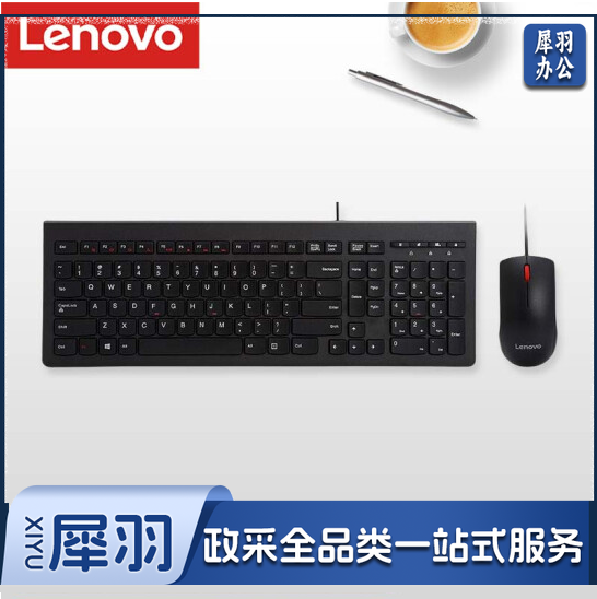 联想(lenovo)有线键盘鼠标套装 办公鼠标键盘套装 M120Pro有线键鼠套装