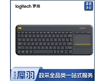 罗技(Logitech)K400Plus安卓智能电视键盘 电脑笔记本智能触摸面板无线触控键盘 带优联 黑色