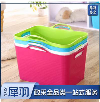 大号加厚PE软脏 衣篮洗衣筐收纳篓多彩糖果色杂物多功能收纳箱