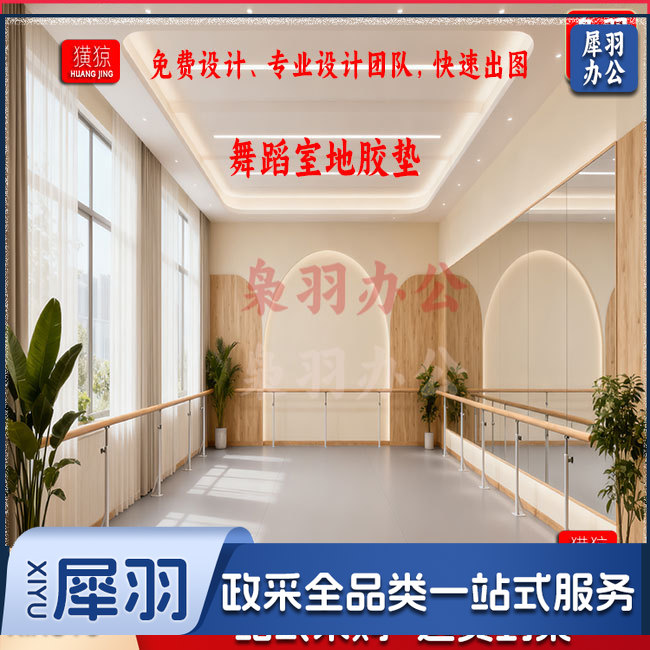 室内专业舞蹈室专用PVC运动地胶耐磨防滑幼儿园舞蹈教室环保 5.0mm舞蹈/平米