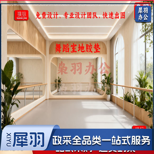 室内专业舞蹈室专用PVC运动地胶耐磨防滑幼儿园舞蹈教室环保 5.0mm舞蹈/平米