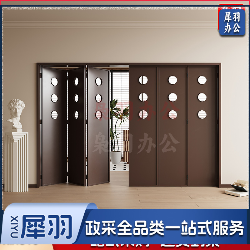 法式复古折叠门厨房门阳台门玻璃门移门奶油风铝合金折叠推拉门（定做联系客服）平方