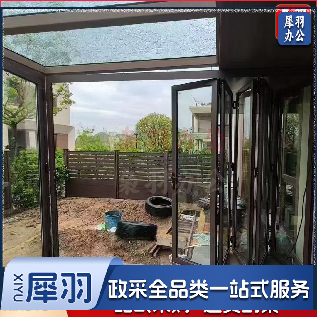 折叠门 推拉门防水塑钢断桥铝折叠门折叠窗铝合金电动手动全国安装加工定制（联系客服定制）