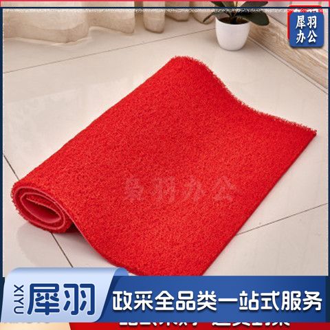 门口地垫（80*120厘米）加厚塑料丝圈脚垫大门口防滑防水地毯家用入户门垫可裁剪