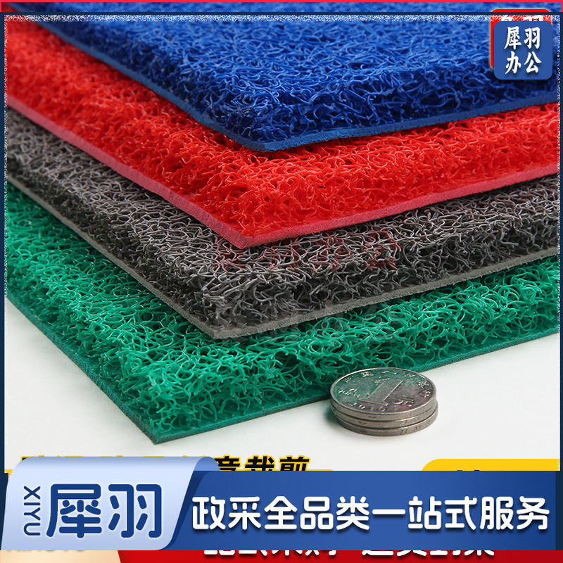 门口地垫40*60厘米加厚塑料丝圈脚垫大门口防滑防水地毯家用入户门垫可裁剪