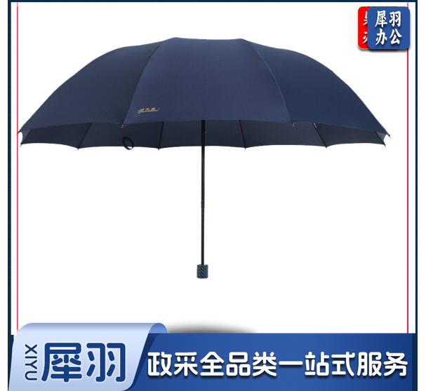 天堂伞雨伞三折10骨加大2-3人可用超大加固黑胶