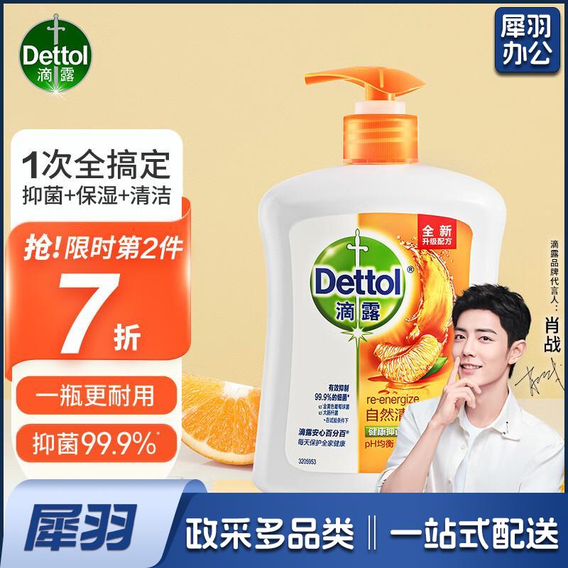 滴露Dettol健康抑菌洗手液滋润倍护 500g 有效抑菌99.9% 柑橘沁爽自然清新500g