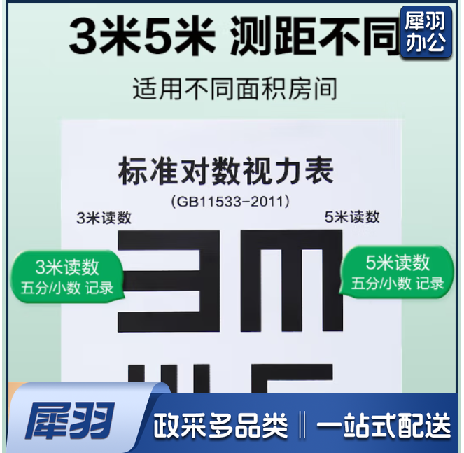 视力表成人通用 国际标准家用对数儿童挂图 眼睛近视测试训练图
