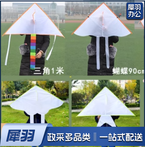 尺寸90cm 儿童绘画空白风筝 diy 手工风筝