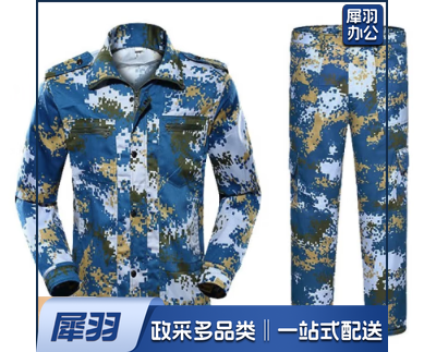 迷彩服  蓝数码迷彩服