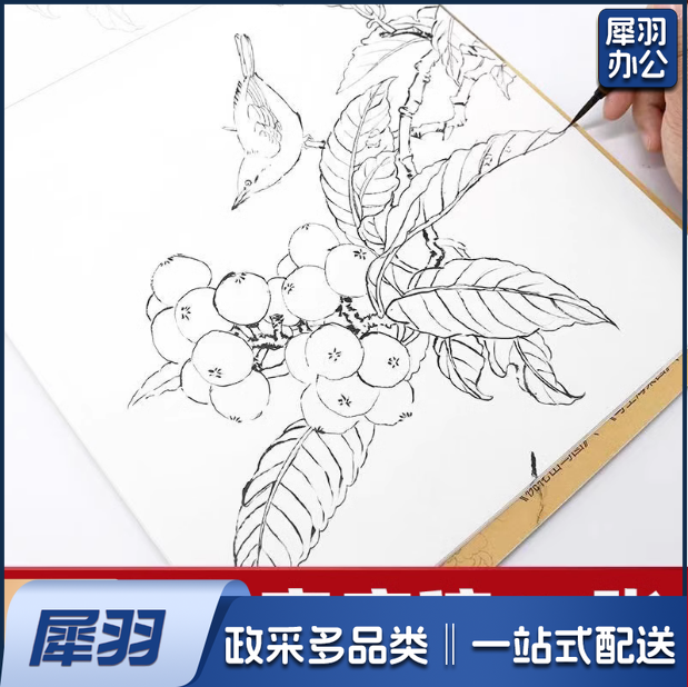 工笔画底稿白描花鸟 综合款底稿32张   货号：JC