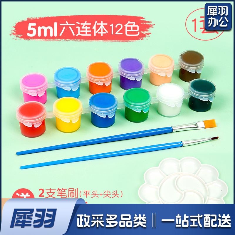 亚克力压花相框手工diy(倾橙绚舞(1套12色5ml颜料+2支笔+1个盘)制作材料包干花植物标本框透明装饰绘画框