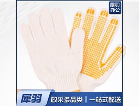 点胶棉线线织白手套  TJHX10081455218300