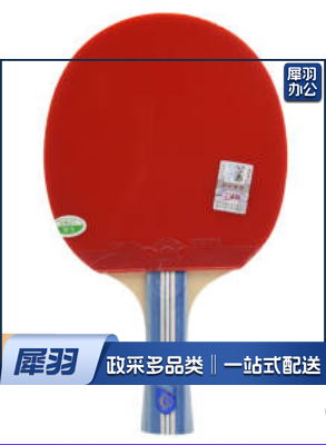 乒乓球拍横拍长柄3星 友谊金三星兵兵球拍双面反胶