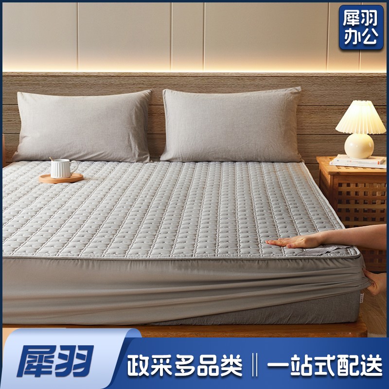 全棉床笠夹棉抑菌防螨加厚床褥席梦思保护罩套防尘床罩防滑可水洗