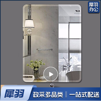 浴室镜子免打孔无框洗手间卫浴镜穿衣镜卫生间镜子壁挂镜子贴墙化妆镜粘贴