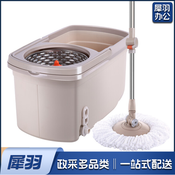 大卫 D6旋转拖把桶甩干拖布桶双驱动免手洗(1杆4头)