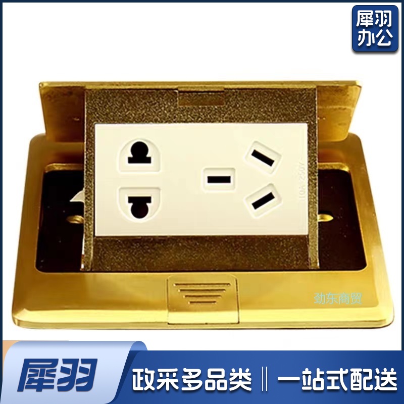 开关插座 五孔地插座 全铜5孔地插地板地面插座地插座 GD1Z2223