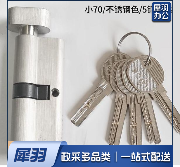 室内门锁芯 卧室门房间门锁芯室内门木门锁芯防盗锁芯木门锁头 小70不锈钢色