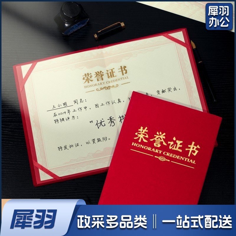 DSB 大12K绒面经典款荣誉证书获奖证书颁奖证书奖状证书证书外壳 10本装【附20张内芯】050808