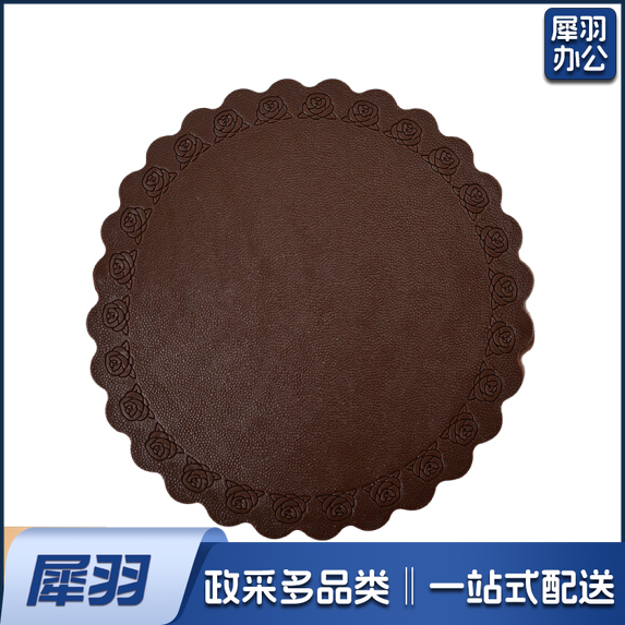 茶杯垫子 PVC 欧式创意简约隔热垫 17.5CM 咖色