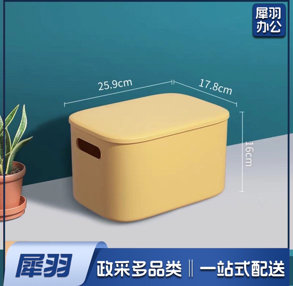 收纳盒桌面化妆品零食长方形塑料带盖盒子多种规格衣柜储物整理箱